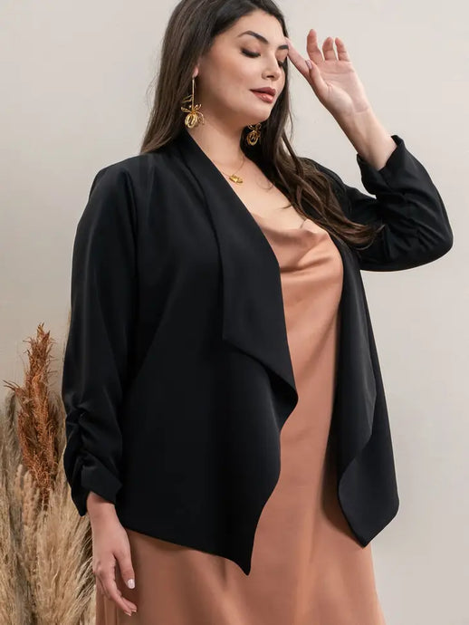 Stella Plus Drape Front Blazer