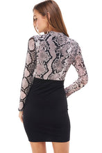 Load image into Gallery viewer, Vivica Snake Print Stretchy Dress