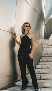 Maya Black Sleeveless Jumpsuit