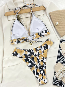 Charlene Animal Print Halter Neck Bikini Set