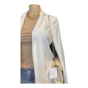 Julianna Black, White, Sorbet or Bright Orange Blazer