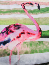 Load image into Gallery viewer, Dayana Multicolor Strips Flamingo Scarf w/ Tassels