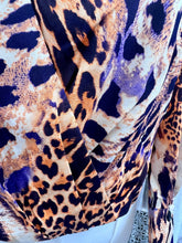 Load image into Gallery viewer, Victoria Animal Print V Neck Surplice Top