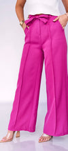 Load image into Gallery viewer, Elaine Olive, Natural, Pink High Waist Belted Wide Leg Pants