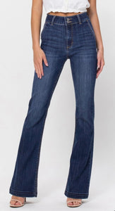 Jazmin Dark Blue Cello High Rise Boot Cut Jeans