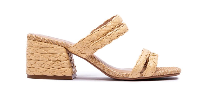 Kenna Natural Raffia Strappy Sandal