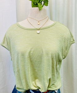 Lime Basic Round Neck Tee