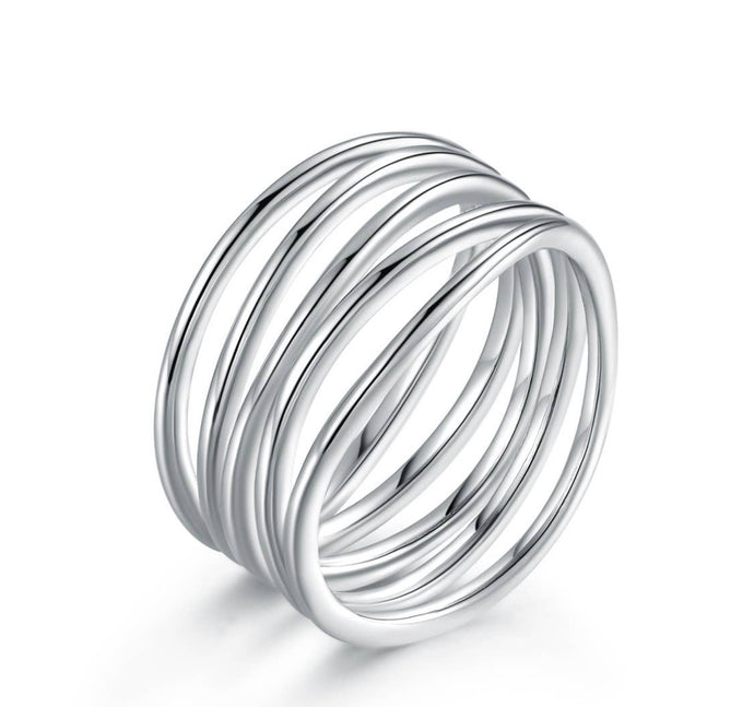 18K Silver Plated Statement Ring