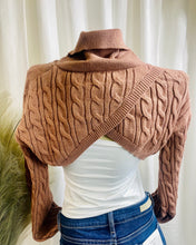 Load image into Gallery viewer, Marissa Mocha Super Crop Turtleneck Top