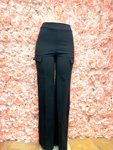 Lolita Black Stretchy Two Side Pockets Trousers