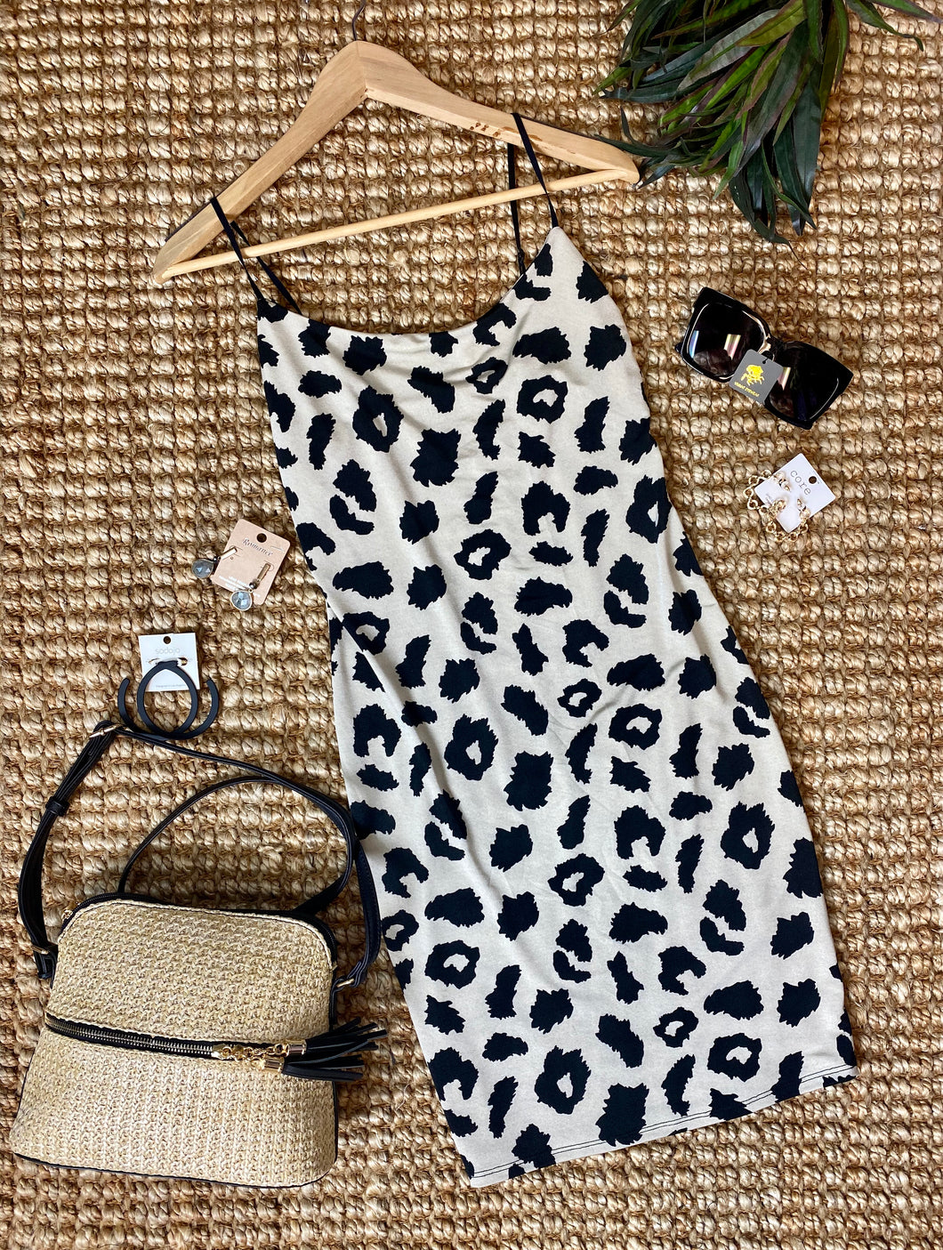 Animal Print Spaghetti Strap Dress