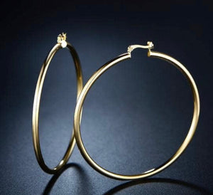 18 K 2mm Gold Plated Hoops