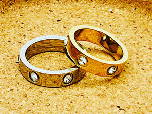Inspired Stainless Steel Semi Precious Stone Rings