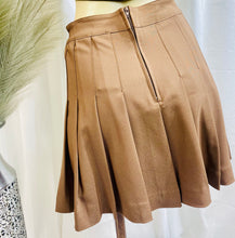 Load image into Gallery viewer, Amy Cocoa or Black A Line Pleated Mini Skirt