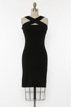 Load image into Gallery viewer, Vivianna Black Stretchy Cross neck Bodycon Dress