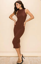 Load image into Gallery viewer, Belinda Chocolate or Marsala Mock Neck Midi Sweater Dress