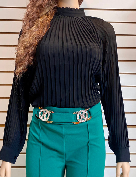 Alice Black Sheer Top