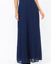 Load image into Gallery viewer, Nina Navy embellished lace top Sheer Maxi Dress