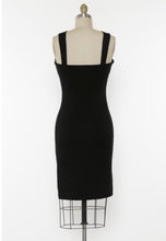 Load image into Gallery viewer, Vivianna Black Stretchy Cross neck Bodycon Dress