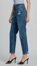 Load image into Gallery viewer, Denise Dark Denim High Rise Slim Straight