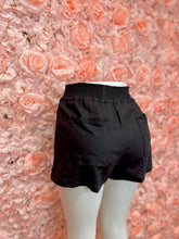 Load image into Gallery viewer, Niki Black or White Stretchy linen blend  Shorts