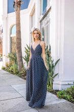 Load image into Gallery viewer, Marla Spaghetti Strap Polka Dot Maxi Dress