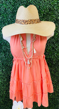 Load image into Gallery viewer, Carmen Babydoll Coral Color Flowy Dress