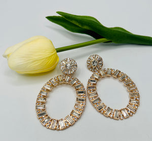 Mila Oval Swarovski Hoops