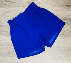 Vanessa Black or Royal Blue High Rise Shorts