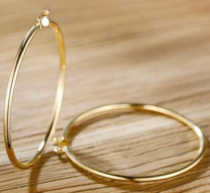 18 K 2mm Gold Plated Hoops