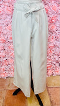 Load image into Gallery viewer, Elaine Olive, Natural, Pink High Waist Belted Wide Leg Pants