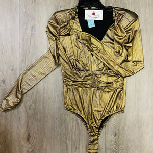 Gold ruched Waistline Body Suit