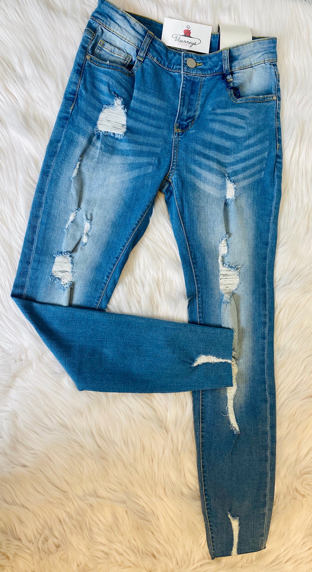 Denim Distressed Jeans