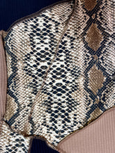 Load image into Gallery viewer, *CLEARANCE* Anna Snake Print Top Stitching Ribbed Crop Top