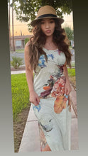 Load image into Gallery viewer, Ribbed Long Summer Flower Print Dress