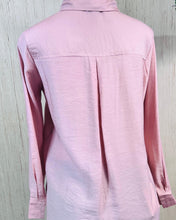 Load image into Gallery viewer, *CLEARANCE* Tiffany White or Mauve Long Sleeve Hi-Low Button Up