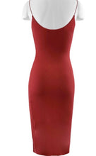 Load image into Gallery viewer, Allyson Deep Red Skinny Spaghetti Bodycon Dress