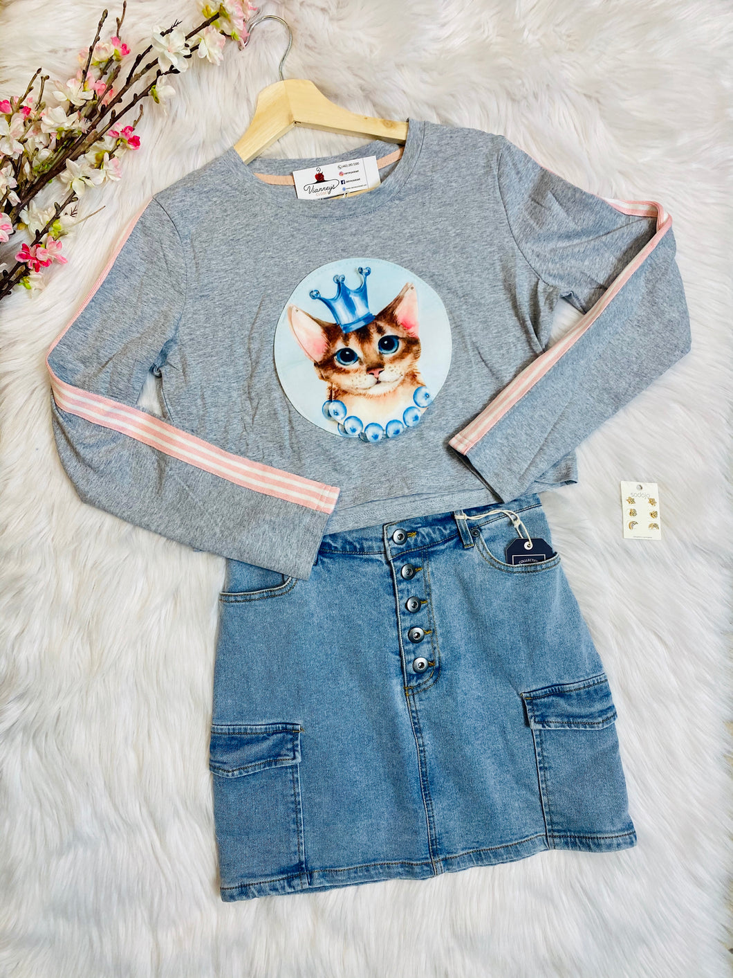 ** Clearance** Grey Pullover Fashion crop top