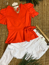 Load image into Gallery viewer, Summer Red Short Sleeve Top