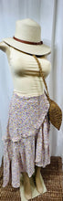 Load image into Gallery viewer, Taylor Lavender or Ivory High Waisted Layered Asymmetrical Ditsy Floral Skirt