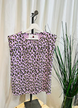 Load image into Gallery viewer, Penelope Animal Print Sleeveless Padded Shoulder Top