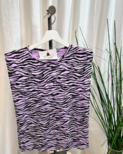 Load image into Gallery viewer, Penelope Animal Print Sleeveless Padded Shoulder Top