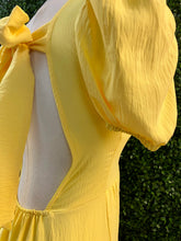 Load image into Gallery viewer, Vivian Yellow or Black Open Back Flowy Midi Dress