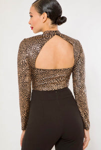 Foil Leopard Print Bodysuit