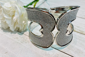 Bling Bling Silver Tone Cuff