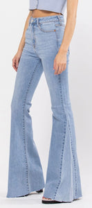 Ellen Light Wash High Rise Skinny Flare Jean