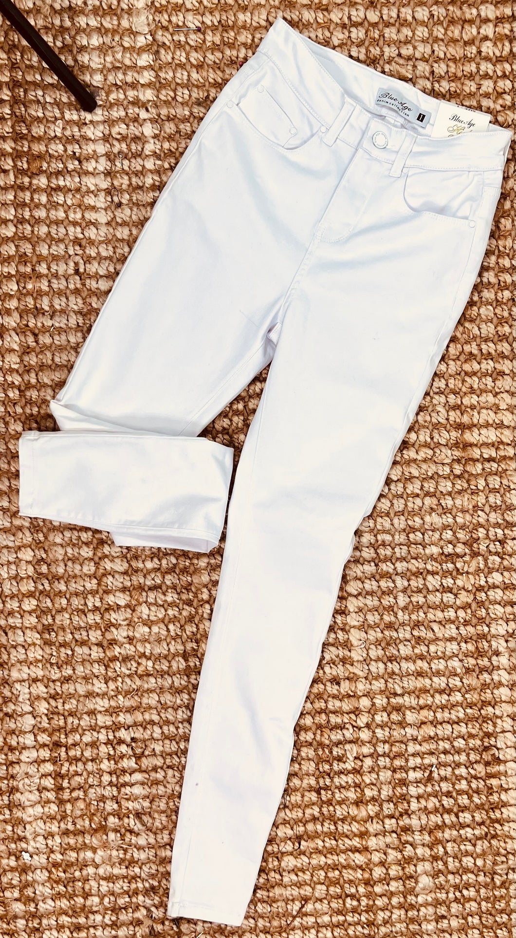 Alexa White High Rise Denim Pants