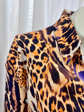 Load image into Gallery viewer, Victoria Animal Print V Neck Surplice Top