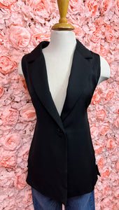 Ivy Button Black Vest