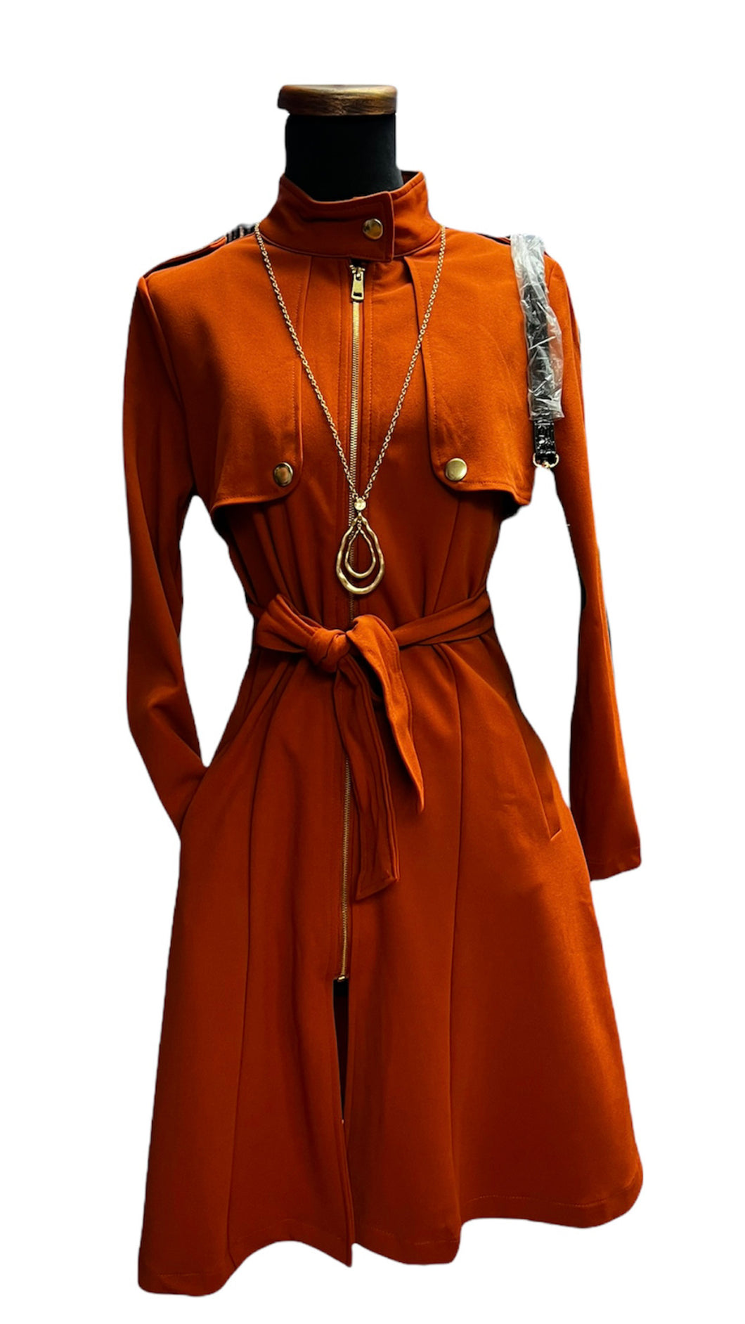 Ruth Rust Trench Coat/Dress